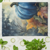 Citrouille bleu - Serviette de cuisine (Plié)