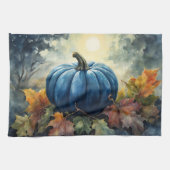 Citrouille bleu - Serviette de cuisine (Horizontal)