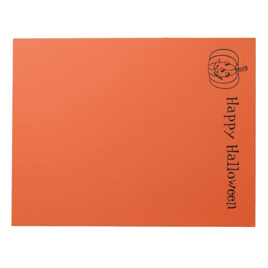Citrouille Bloc-notes Halloween (Devant)