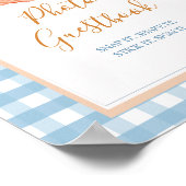 Citrouille Boho Blue En vichy Photo Livre d'or (Coin)