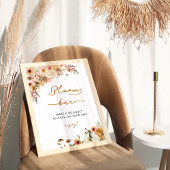 Citrouille Boho Fall Rustic Bloom Bar Poster