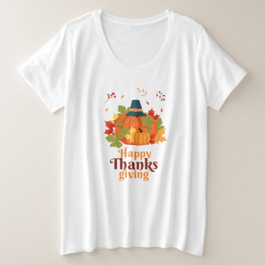 Citrouille bon thanksgiving avec Casquette et Feui (Design devant)