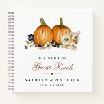 Citrouille botanique Rustic Autumn Mariage Livre d<br><div class="desc">Fall in Love Botanical Citrouille Rustic Autumn Mariage de automne Livre d'or. Tous les textes sont pré-arrangés pour que vous personnalisiez facilement et rapidement avec vos propres détails.</div>