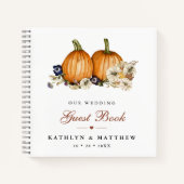 Citrouille botanique Rustic Autumn Mariage Livre d (Devant)
