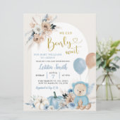 Citrouille Boy  Boy Baby shower Invitation (Debout devant)