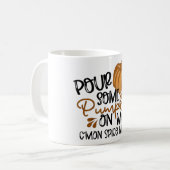 Citrouille brillant Halloween café Mug (Devant gauche)