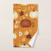 Citrouille Brown Floral Automne et automne Motif (Serviette à main)