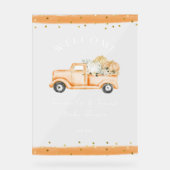 Citrouille Camion Baby shower d'automne moderne (Recto)