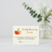Citrouille Candy Gueting Jeu Baby shower de carte (Debout devant)