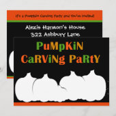Citrouille Carving Halloween invitation (Devant / Derrière)