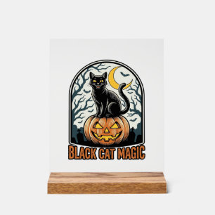 Citrouille Chat Noir Gravure Halloween Vintage_1