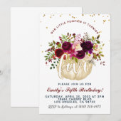 Citrouille cinquième anniversaire Invitation (Devant / Derrière)