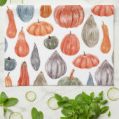 Citrouille Collection Aquarelle Serviette de cuisi (Plié)