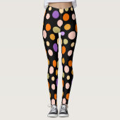 Citrouille coloré amusant Halloween Leggings (Devant)