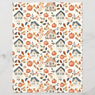 citrouille coloré, papier à gratter motif feuille