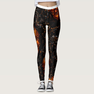 Citrouille Crâne Vigne Inférnale Leggings d'Hallow