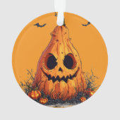 Citrouille d'affinage avec une expression de Ghoul (dos)