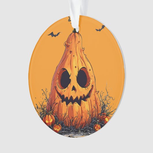 Citrouille d'affinage avec une expression de Ghoul (devant)