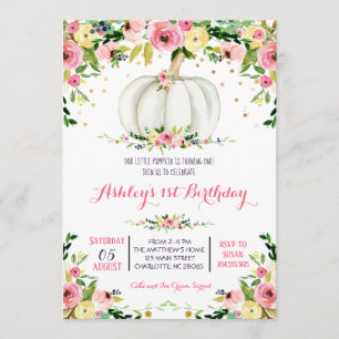 Citrouille d'anniversaire, invitation d'anniversai