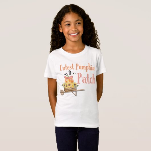 Citrouille dans le Patch, T-shirt fille (Devant entier)