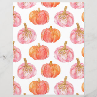 citrouille d'aquarelle chute papier motif