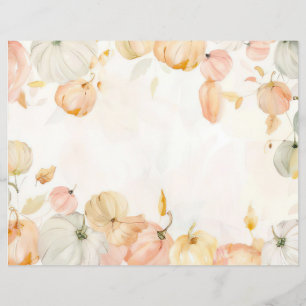 citrouille d'aquarelle chute papier motif