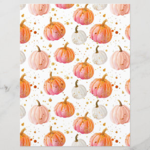 citrouille d'aquarelle chute papier motif