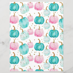 citrouille d'aquarelle chute papier motif