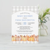 Citrouille d'automne baby showers invitations (Debout devant)