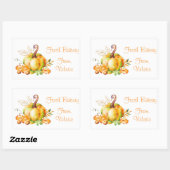 Citrouille d'automne Étiquette boulangerie (Feuille)