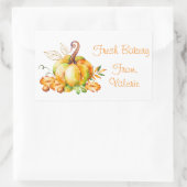 Citrouille d'automne Étiquette boulangerie (Sac)