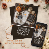 Citrouille d'automne Faire-part de grossesse numér