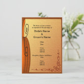 Citrouille d'automne Faire-part de mariage texturé (Debout devant)
