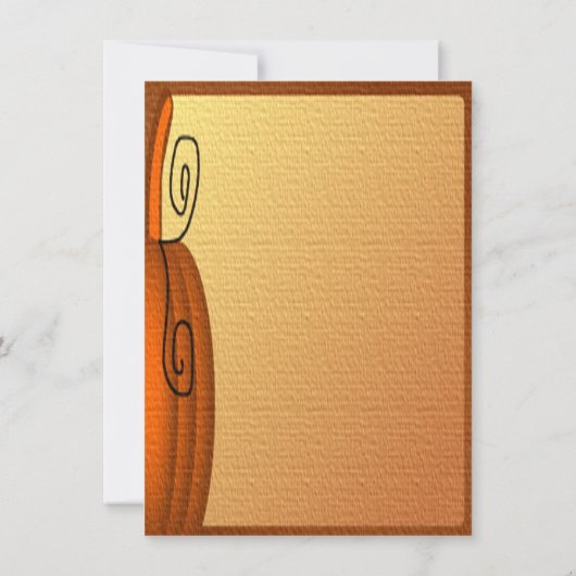 Citrouille d'automne Faire-part de mariage texturé (Dos)