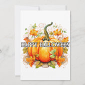 Citrouille d'automne heureux Halloween Invitations (Dos)