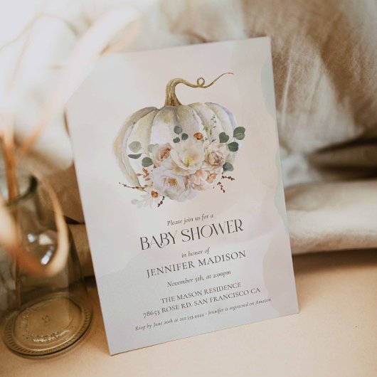 Citrouille d'automne Invitation au Baby shower neu