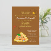 Citrouille d'automne Invitation Baby shower - Baby (Debout devant)