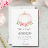 Citrouille d'automne Merci de Baby shower de fille