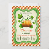 Citrouille d'automne mignon Invitation de fête d'a (Devant)