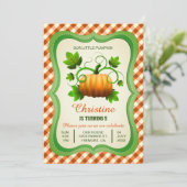 Citrouille d'automne mignon Invitation de fête d'a (Debout devant)