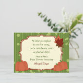 Citrouille d'automne Neutre Invitation de Baby sho (Debout devant)