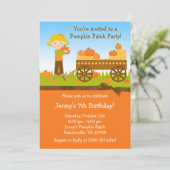 Citrouille d'automne Patch Invitation de fête d'an (Debout devant)