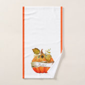 Citrouille d'automne personnalisable (Serviette à main)