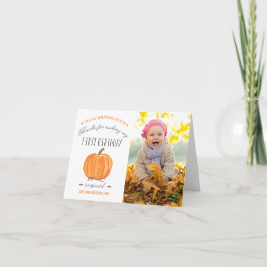 Citrouille d'automne | Premier Merci d'anniversair (Devant)