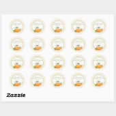 Citrouille d'automne | Sticker Baby shower Faveur (Feuille)