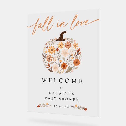 Citrouille de Baby shower de chute dans l'amour Af (Angle)