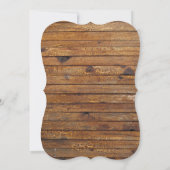 citrouille de bois rustique invitation à la douche (Dos)