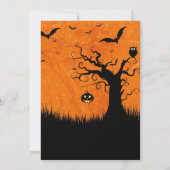 Citrouille de carte plat Halloween Faire-part de m (Dos)