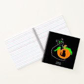 Citrouille de chat noir Carnet spiral (Intérieur)