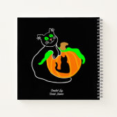 Citrouille de chat noir Carnet spiral (Dos)